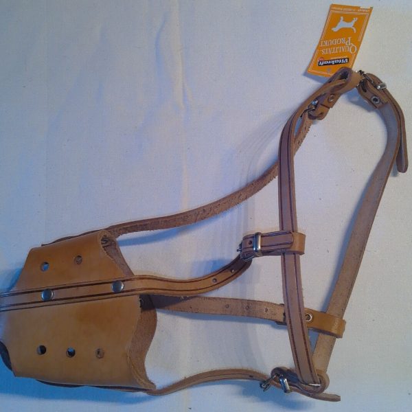Maulkorb große Hunde Leder, Vitakraft, hellbraun, Größe 10