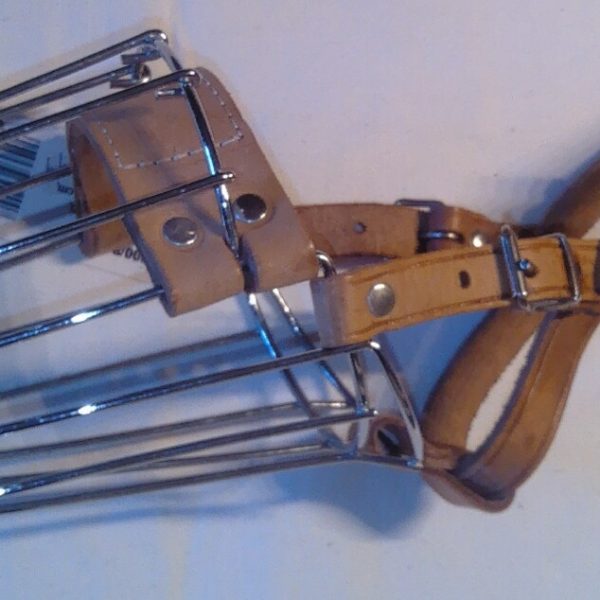 Draht Maulkorb Größe 5 Leder, Vitakraft, hellbraun, Größe 5