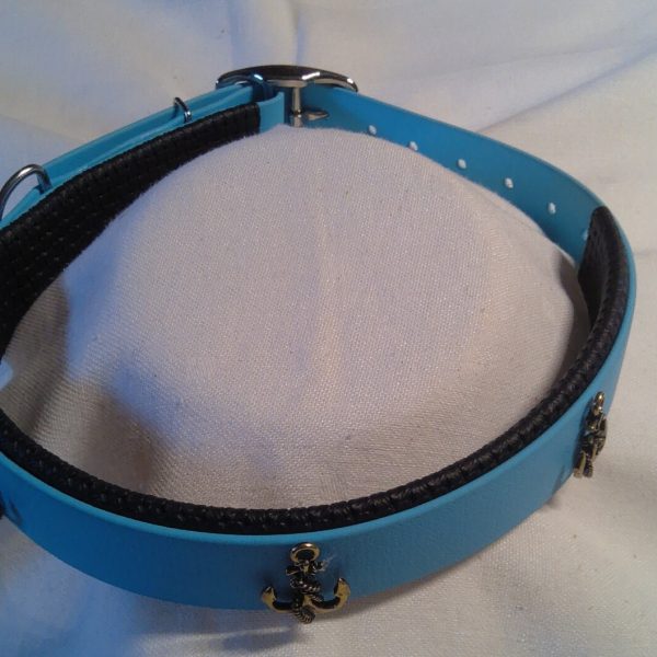 Halsband Handarbeit Biothane 52 - 71cm, Handarbeit, hellblau, Größe 52 cm - 71 cm